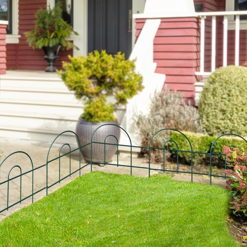 FOREHOGAR Decorative Garden Folding Border Fence, Metal Wire Edging Flower Fence Panel 18in X20ft Outdoor Patio Landscape - Image 2
